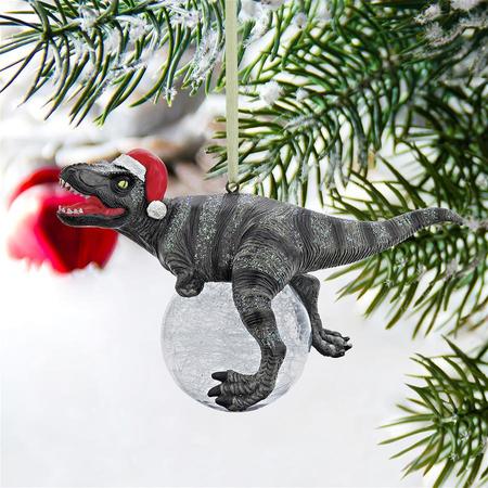 DESIGN TOSCANO Blitzer, the T-Rex Holiday Ornament QS93320